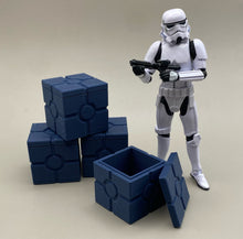 Load image into Gallery viewer, SMALLER Action figure crate accessory with removable top! (4) per pack